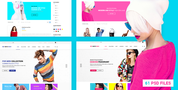 MateFash - Material Fashion Shop PSD Template