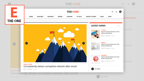 Preview image for Theone - News Magazine Blog - Responsive WordPress Theme