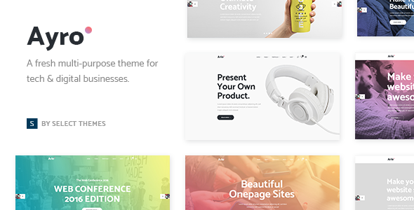 Ayro - Tech Startup WordPress Theme