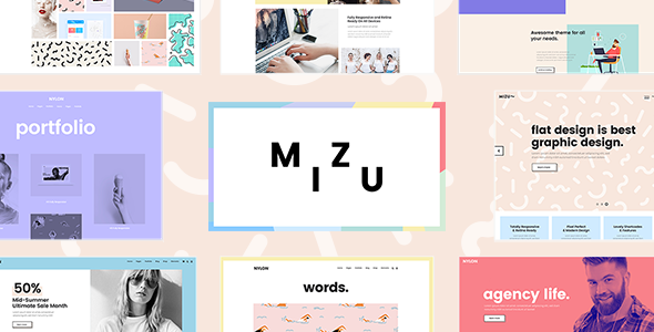 Preview image for Mizu - Design Agency WordPress Theme
