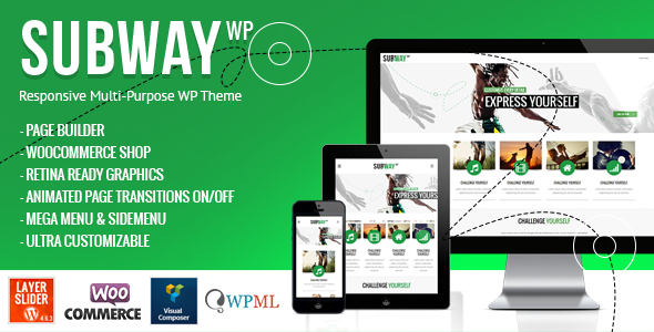 Product preview supplied for Subway - Responsive Multi-Purpose WordPress Theme