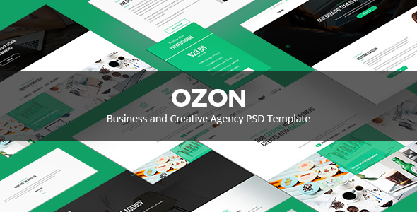 Ozon – Business and Creative Agency PSD Temaplate