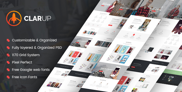 ClarUp | Creative Business PSD Template