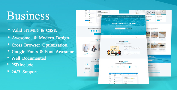 Preview image for BBusiness - Onepage Business Landing Page Template