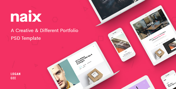 Naix - Creative Portfolio PSD Template product preview