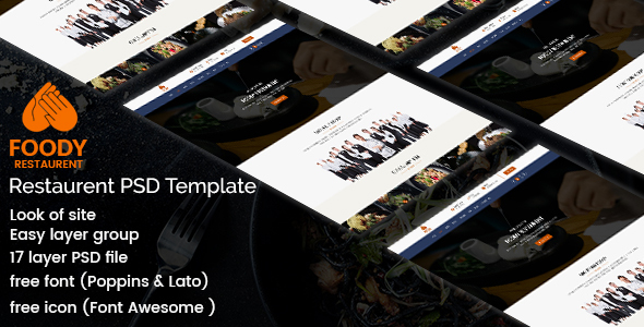 Foody - Restaurant PSD Template product preview