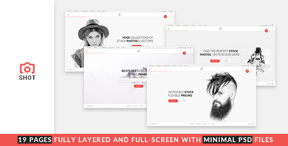 Shot | Premium Photos PSD Template