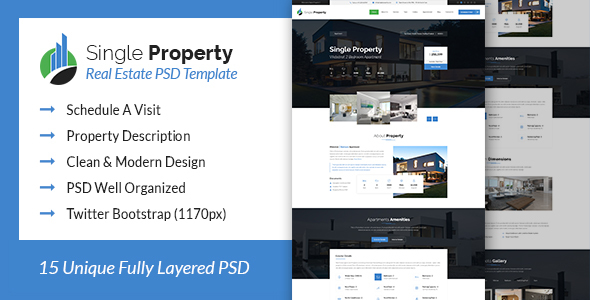 Single Property - Real Estate PSD Template