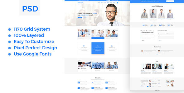 Advicepro - Business,Consultation,Agency PSD Template