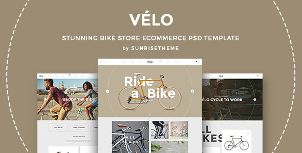 Product preview supplied for Velo - Stunning Bike Store eCommerce PSD Template