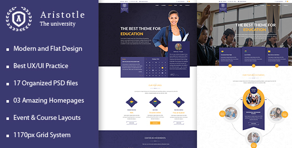 Aristotle - Professional PSD Template for Education listing image