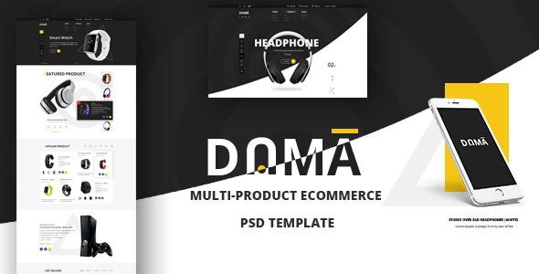Product preview supplied for DAMA – Modern PSD Template for Multi-product eCommerce Webshop