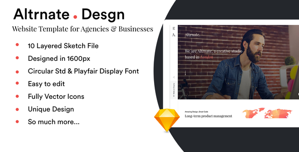 Preview image for Altrnate Desgn website Design Template