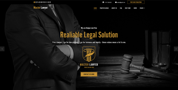 Master Lawyer HTML Bootstrap Template product preview