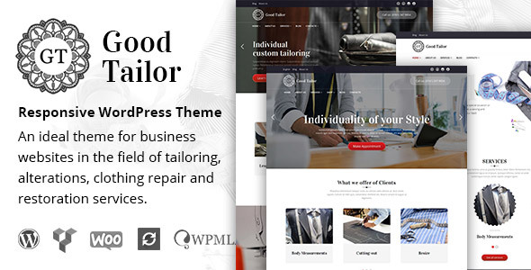 Good Tailor - Fashion & Tailoring Services WordPress Theme product preview