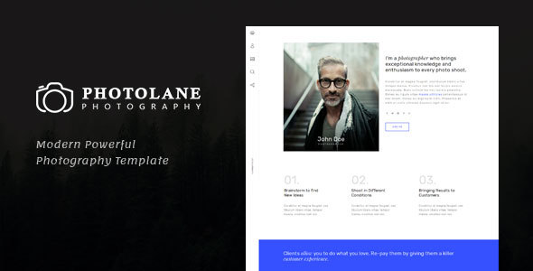 Photolane | Photography HTML Template product preview