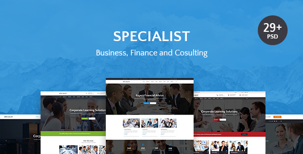Specialist | Multipurpose Business & Financial, Consulting, Accounting, Broker Psd Templates