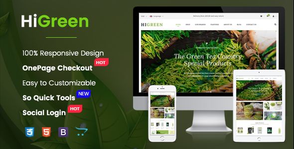 HiGreen - Multipurpose OpenCart Theme for Online Shop product preview