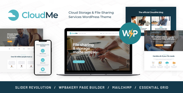 Preview image for CloudMe | iCloud Storage & File Hosting WordPress Theme