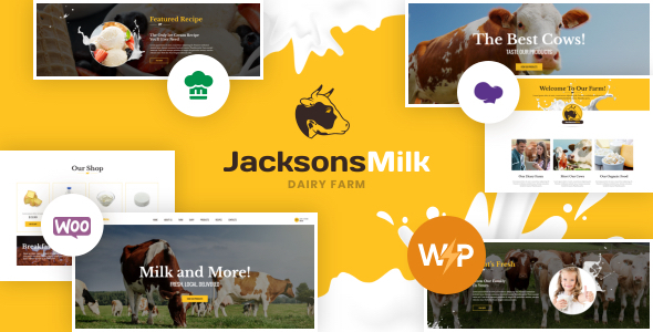 Dairy Farm - Eco Products, Milk & Cheese WordPress Theme