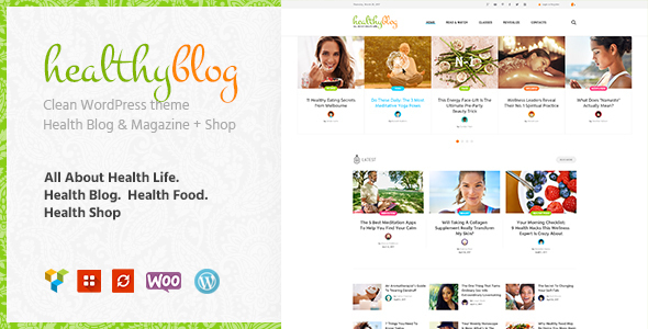 Healthy Blog - Blog WordPress Theme + Store