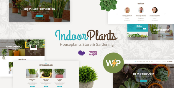 Indoor Plants | Houseplants Store & Florist WordPress Theme product preview