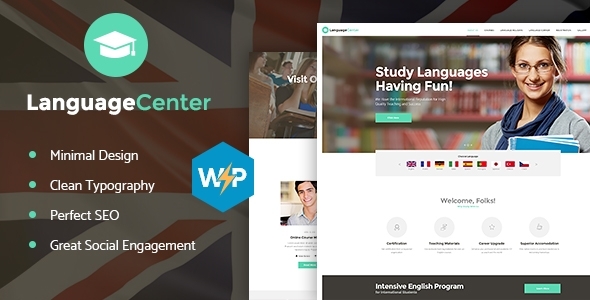 Language Center - Online Courses & Education WordPress Theme