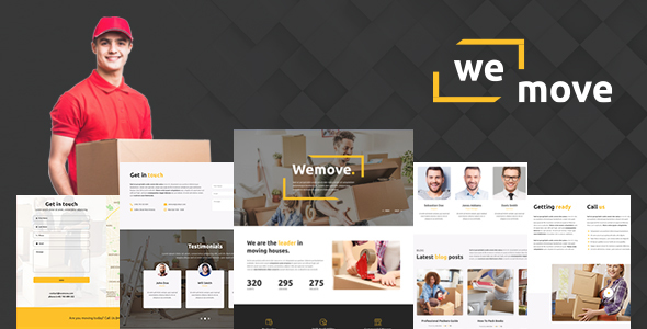 Product preview supplied for WeMove - Home Moving & Logistic WordPress Theme