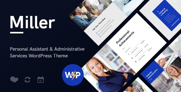 Miller | Personal Assistant & Administrative Services WordPress Theme product preview