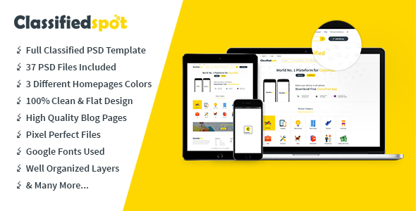 Classifiedspo't PSD Template