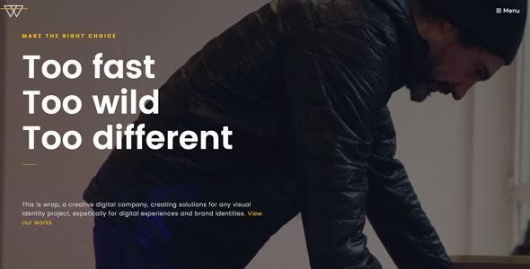 Product preview supplied for Wrap - Onepage Jekyll Theme