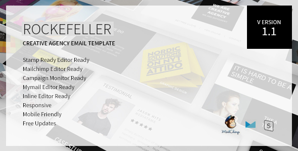 Product preview supplied for Rockefeller - Creative Agency Responsive Email Template