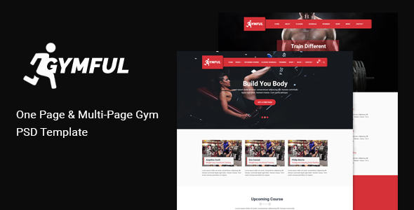 GYMFUL - Gym, Yoga & Fitness PSD Template product preview