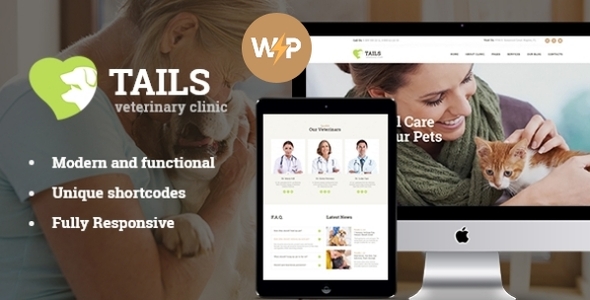 Tails | Veterinary Clinic, Pet Shop WordPress Theme product preview