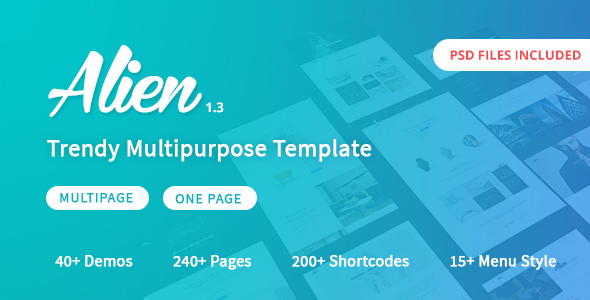 Alien - Responsive Multipurpose HTML5 Template