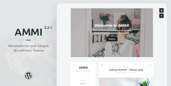 Ammi - Minimalist WordPress Blog product preview
