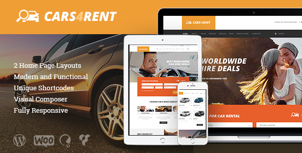 Cars4Rent | Auto Rental & Taxi WordPress Theme + RTL listing image