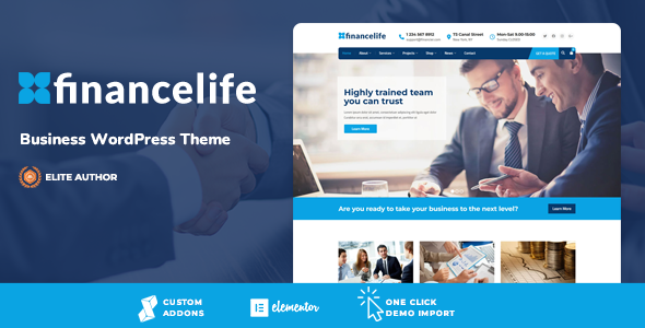 FinanceLife - Business WordPress Theme product preview