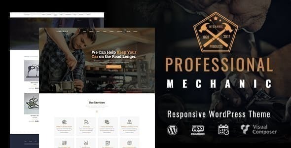 Preview image for Mechanic |  Auto Repair WordPress Theme