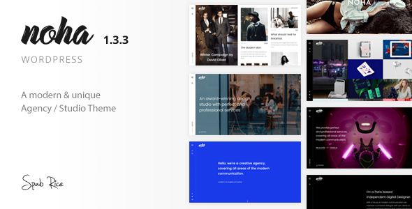 Noha - A modern Agency WordPress Theme for Creatives product preview