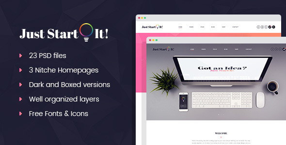 Just Start It - Corporate/Business PSD Template