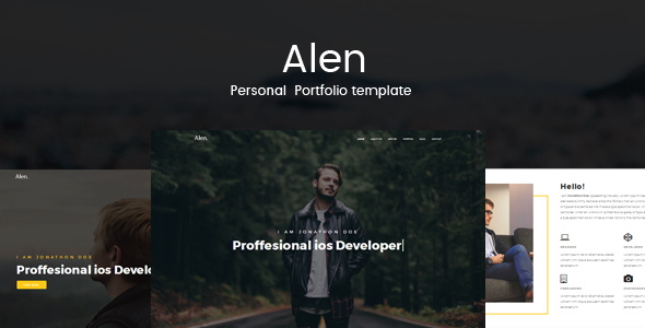 Preview image for Alen - Personal Portfolio Template.
