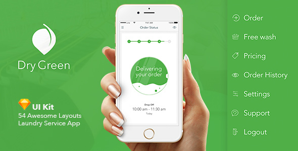 Dry Green - Service App UI listing image