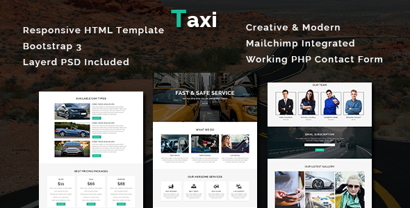 Taxi - Multipurpose Responsive HTML Template product preview
