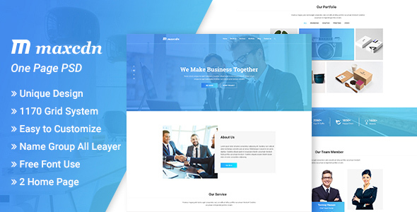 Preview image for Maxcdn  PSD Template