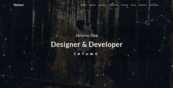 Natasi-One Page Personal HTML5 Template product preview