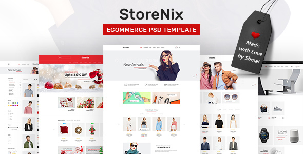 StoreNix - Multipurpose Ecommerce PSD Template product preview