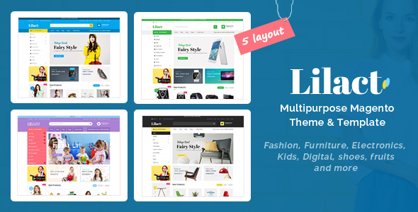 Product preview supplied for Lilac - Fashion, Apparel Store Responsive Magento Theme
