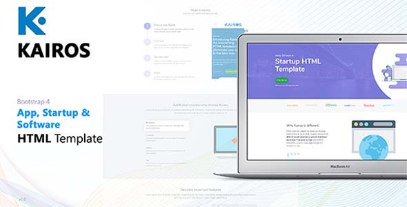 Kairos - App, Startup & Software HTML Template listing image