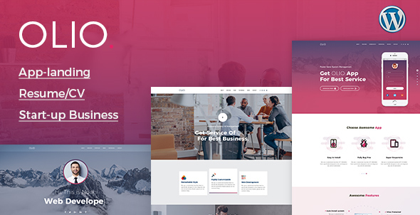 Preview image for Olio - One Page WordPress Theme
